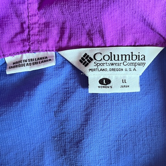 Vintage 90s Columbia Women’s Pullover Windbreaker Blue Athletic Jacket Size L - Picture 14 of 14